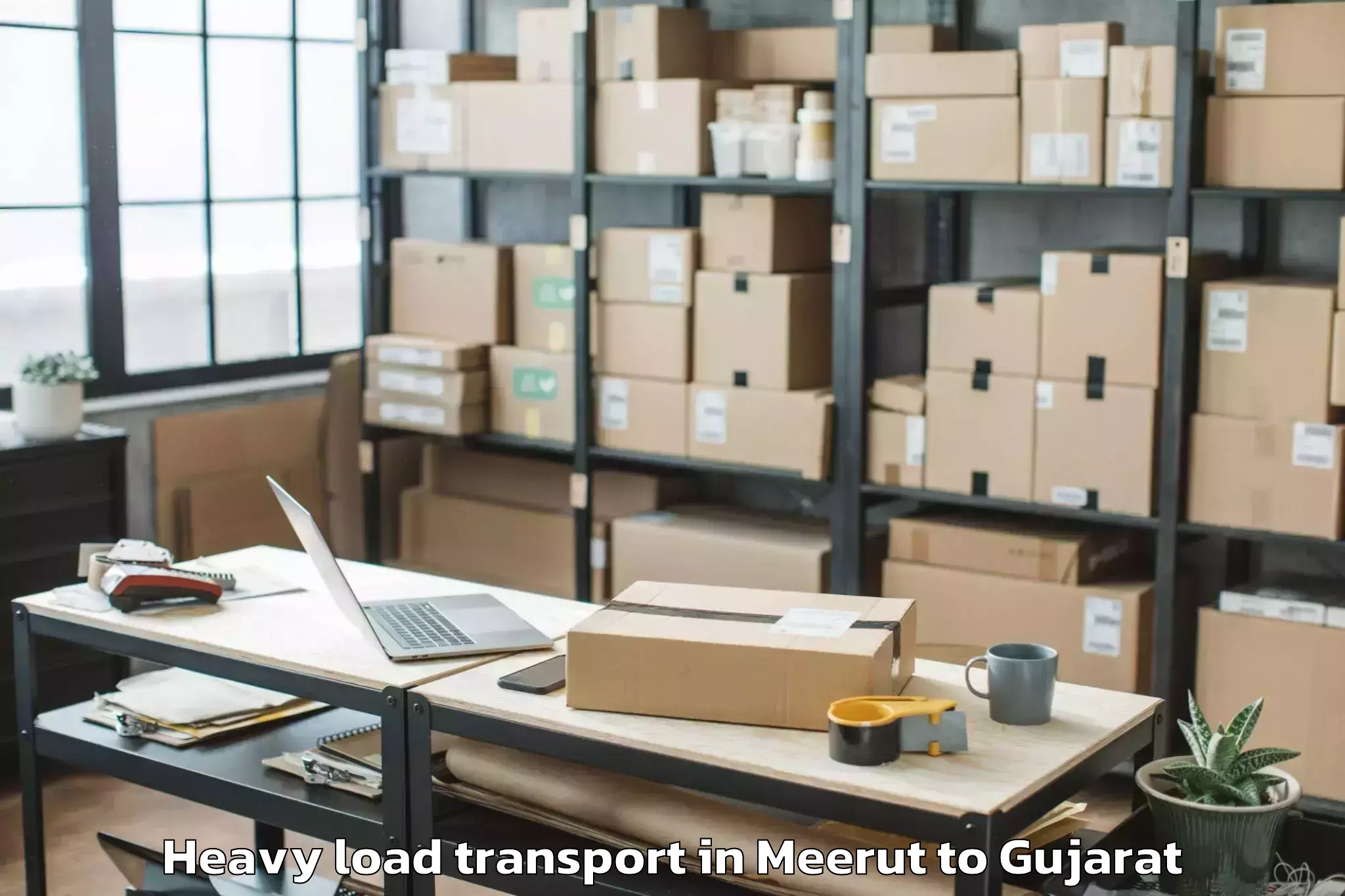 Book Meerut to Adalaj Heavy Load Transport